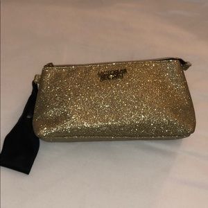 Victoria Secret // gold sparkly makeup bag